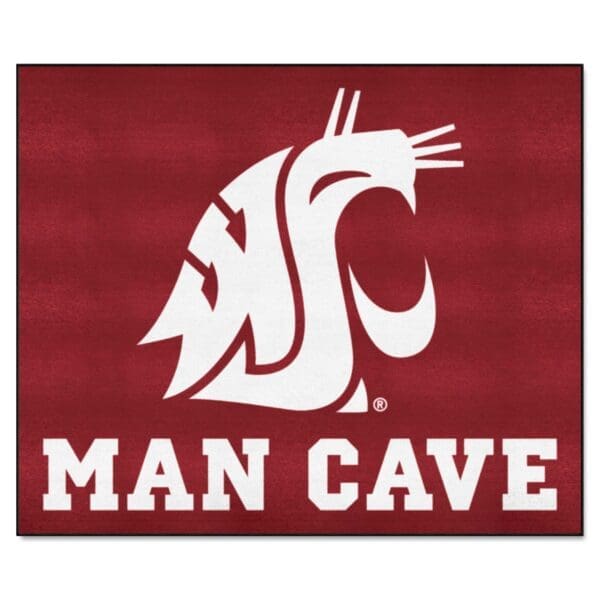 Washington State Cougars Man Cave Tailgater Rug 5ft. x 6ft 1 scaled