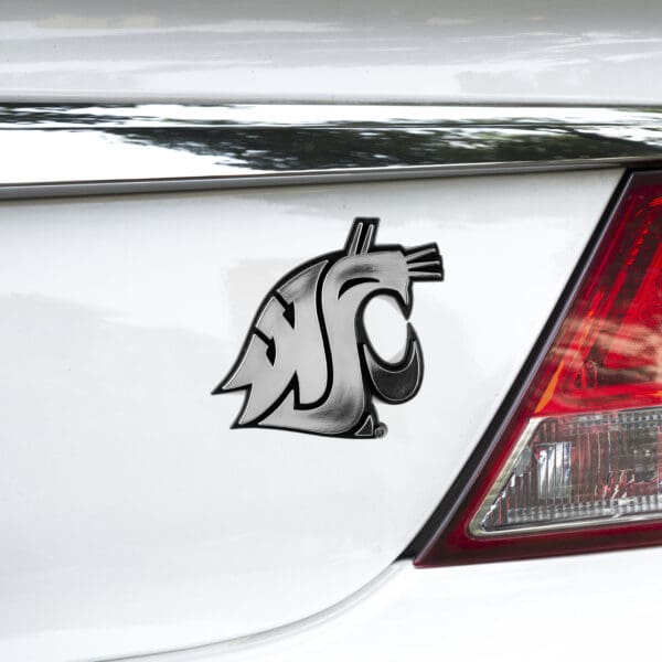 Washington State Cougars Molded Chrome Plastic Emblem