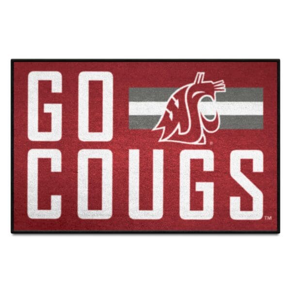 Washington State Cougars Starter Mat Accent Rug 19in. x 30in. Slogan Starter Mat 1 scaled