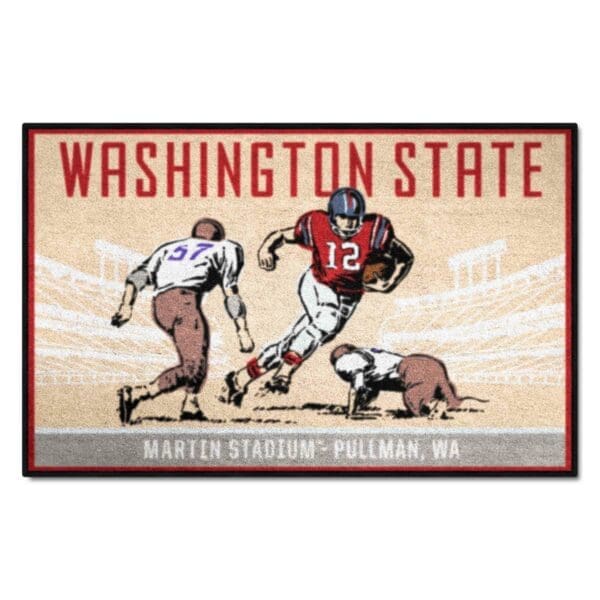 Washington State Cougars Starter Mat Accent Rug 19in. x 30in. Ticket Stub Starter Mat 1 scaled