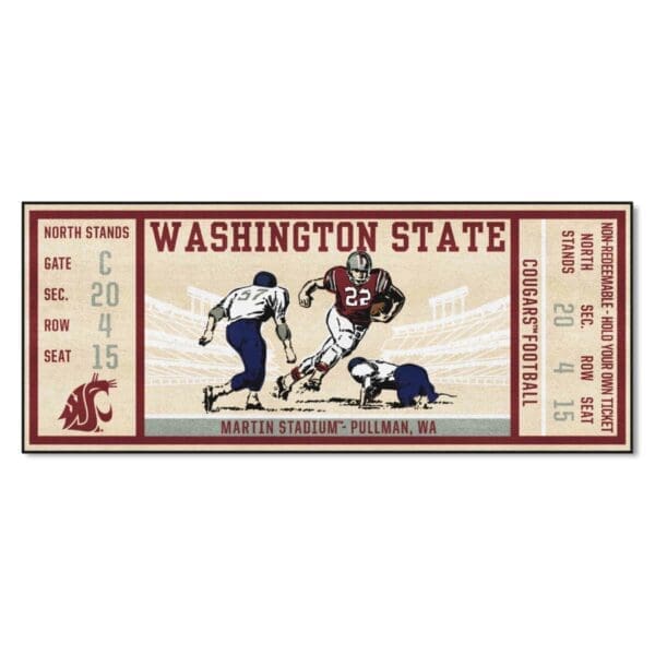 Washington State Cougars Ticket Runner Rug 30in. x 72in 1 scaled