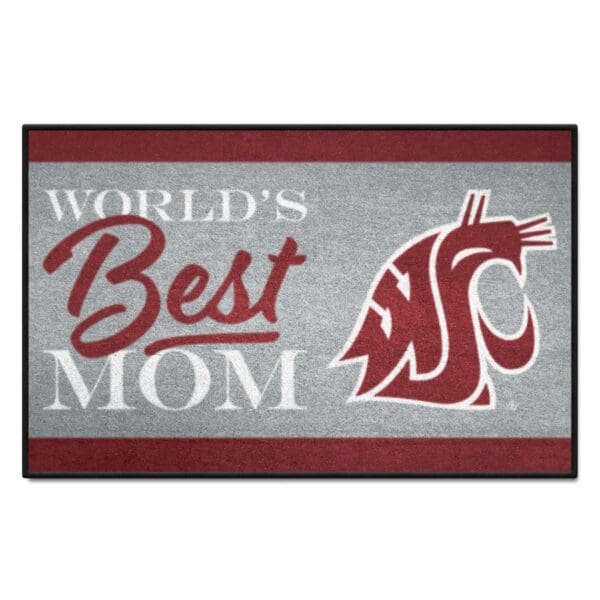 Washington State Cougars Worlds Best Mom Starter Mat Accent Rug 19in. x 30in 1 scaled