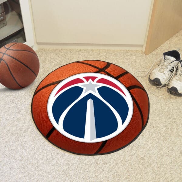 Washington Wizards Basketball Rug - 27in. Diameter-10192