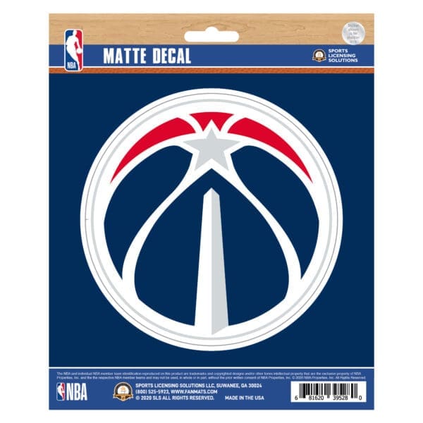 Washington Wizards Matte Decal Sticker 63292 1