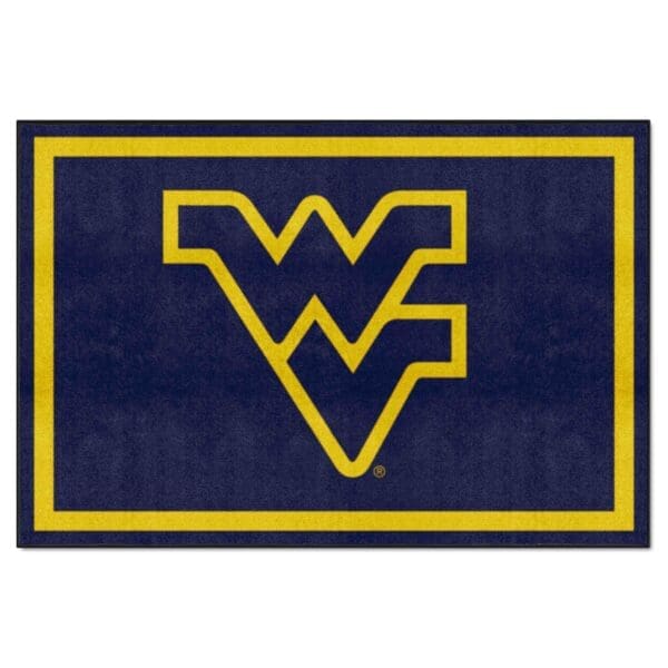 West Virginia Mountaineers 5ft. x 8 ft. Plush Area Rug 1 scaled
