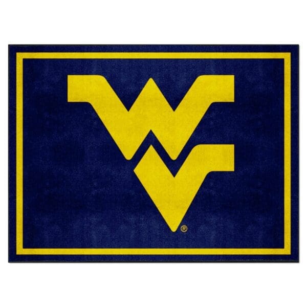West Virginia Mountaineers 8ft. x 10 ft. Plush Area Rug 1 scaled