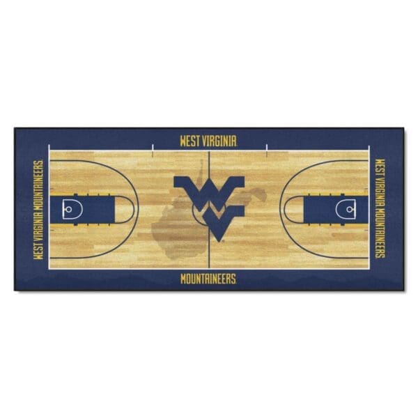 West Virginia Mountaineers Court Runner Rug 30in. x 72in 1 scaled
