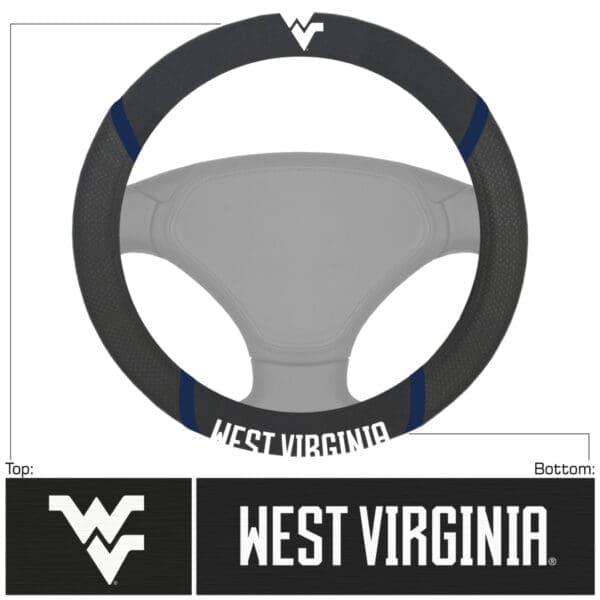 West Virginia Mountaineers Embroidered Steering Wheel Cover 1