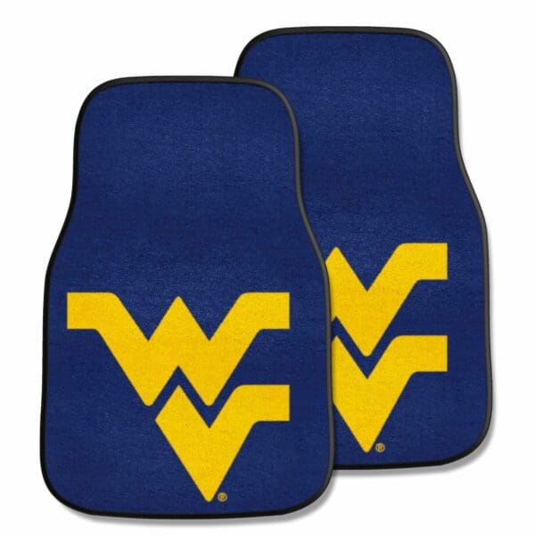 West Virginia Mountaineers Front Carpet Car Mat Set 2 Pieces 1 scaled