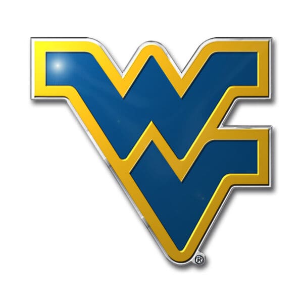 West Virginia Mountaineers Heavy Duty Aluminum Embossed Color Emblem 1