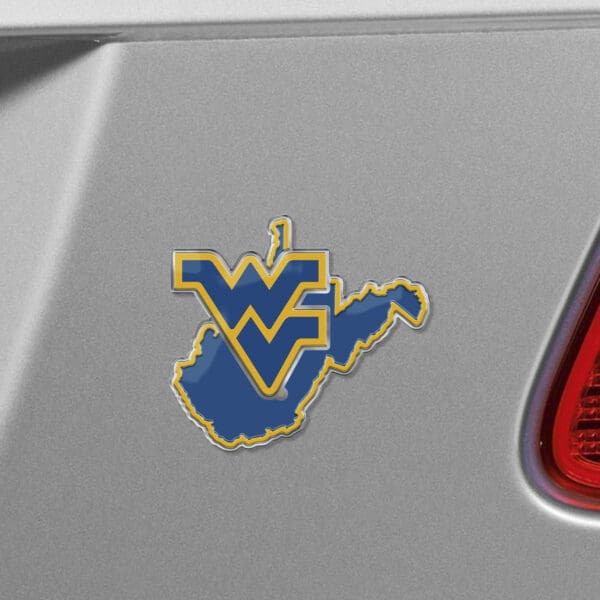 West Virginia Mountaineers Heavy Duty Aluminum Embossed Color Emblem - Alternate