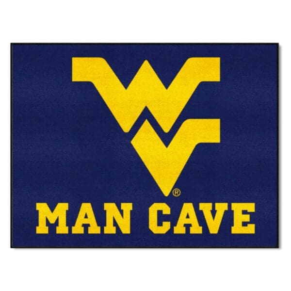 West Virginia Mountaineers Man Cave All Star Rug 34 in. x 42.5 in 1 scaled