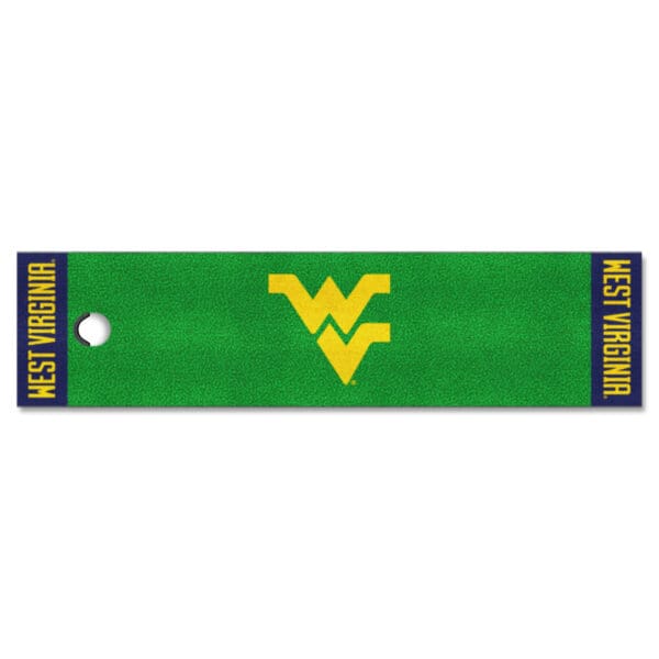 West Virginia Mountaineers Putting Green Mat 1.5ft. x 6ft 1 scaled
