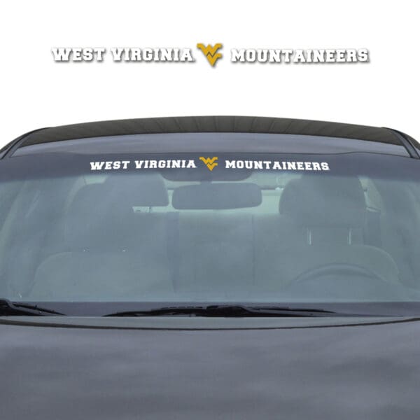 West Virginia Mountaineers Sun Stripe Windshield Decal 3.25 in. x 34 in 1