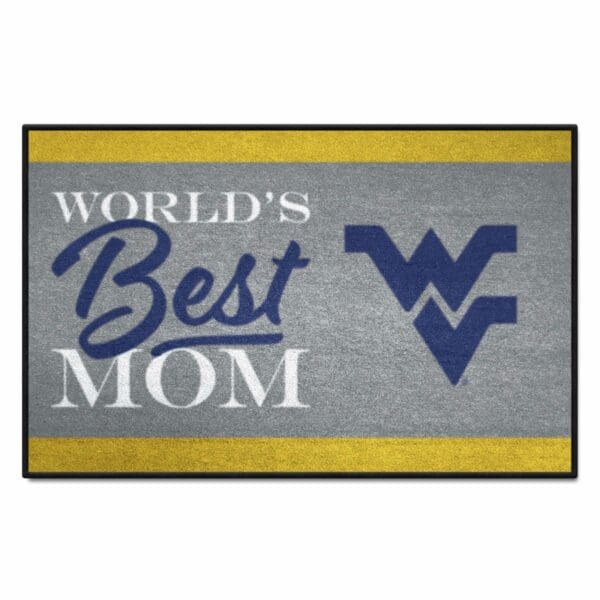 West Virginia Mountaineers Worlds Best Mom Starter Mat Accent Rug 19in. x 30in 1 scaled