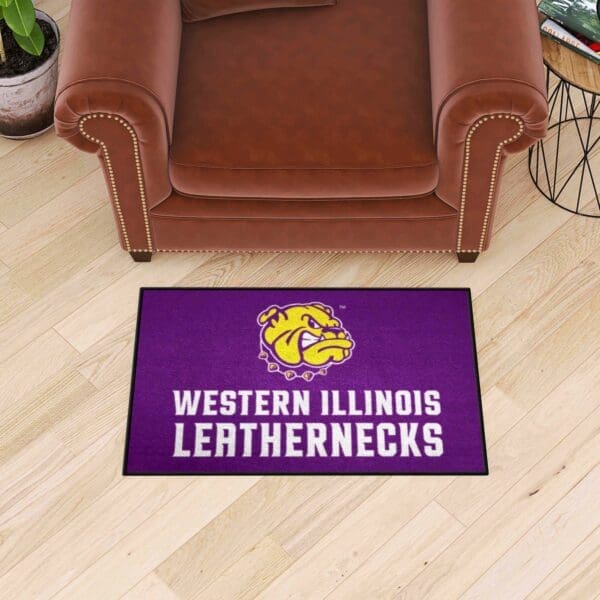 Western Illinois Leathernecks Starter Mat Accent Rug - 19in. x 30in.