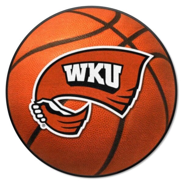 Western Kentucky Hilltoppers Basketball Rug 27in. Diameter 1 scaled