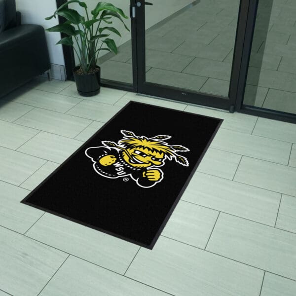 Wichita State 3X5 High-Traffic Mat with Durable Rubber Backing - Portrait Orientation