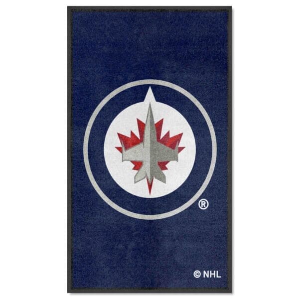 Winnipeg Jets 3X5 High Traffic Mat with Durable Rubber Backing Portrait Orientation 12832 1 scaled