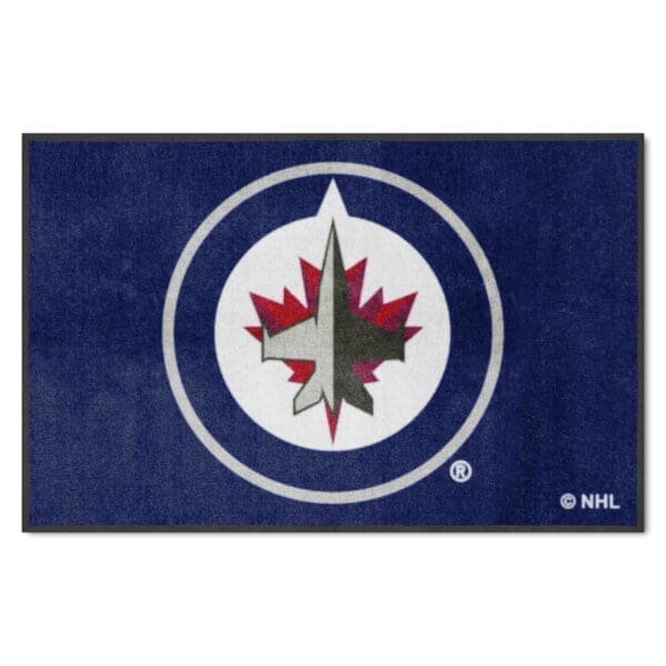 Winnipeg Jets 4X6 High Traffic Mat with Durable Rubber Backing Landscape Orientation 12833 1 scaled