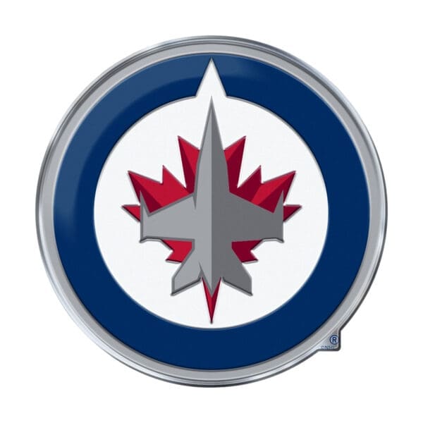 Winnipeg Jets Heavy Duty Aluminum Embossed Color Emblem 60506 1
