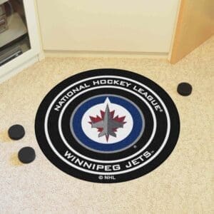 Winnipeg Jets Hockey Puck Rug - 27in. Diameter-10517