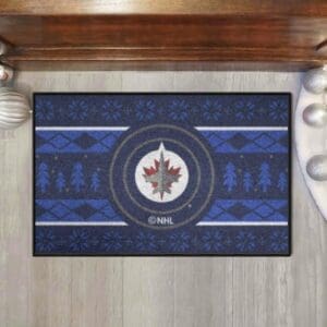 Winnipeg Jets Holiday Sweater Starter Mat Accent Rug - 19in. x 30in.-26874