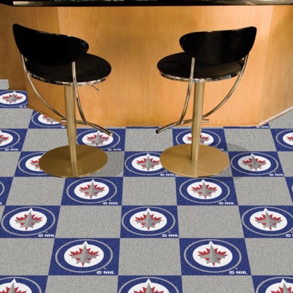 Winnipeg Jets Team Carpet Tiles - 45 Sq Ft.-10692