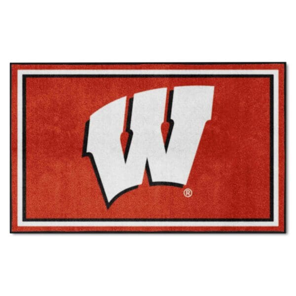 Wisconsin Badgers 4ft. x 6ft. Plush Area Rug 1 scaled