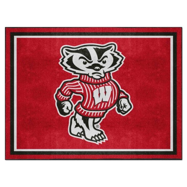 Wisconsin Badgers 8ft. x 10 ft. Plush Area Rug 1 1 scaled