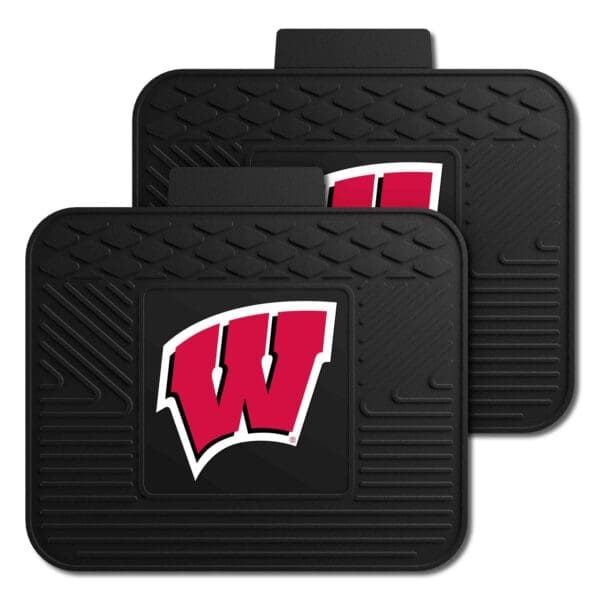 Wisconsin Badgers Back Seat Car Utility Mats 2 Piece Set 1 scaled