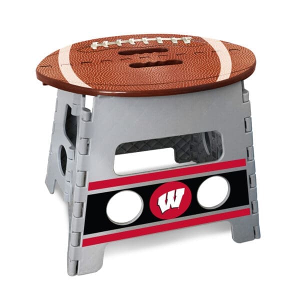 Wisconsin Badgers Folding Step Stool 13in. Rise 1