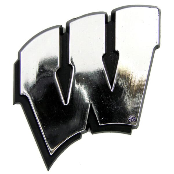 Wisconsin Badgers Molded Chrome Plastic Emblem 1