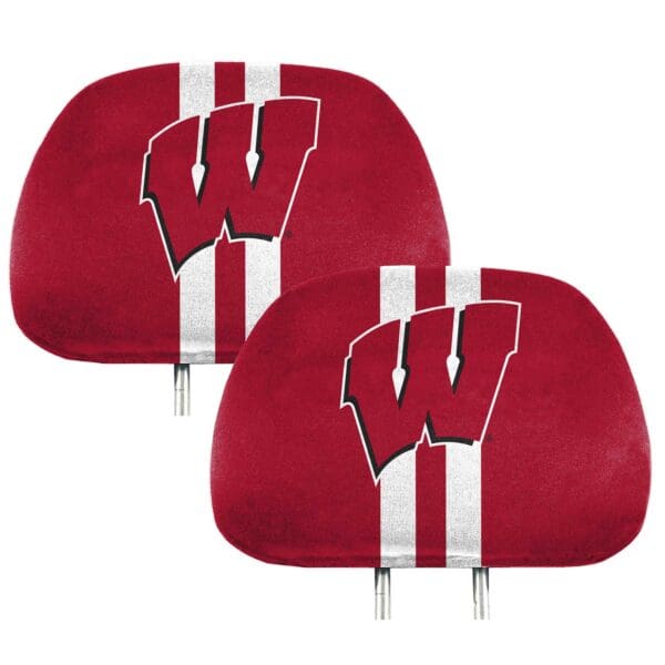 Wisconsin Badgers Printed Head Rest Cover Set 2 Pieces 1 scaled