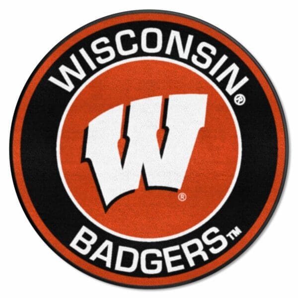 Wisconsin Badgers Roundel Rug 27in. Diameter 1 scaled