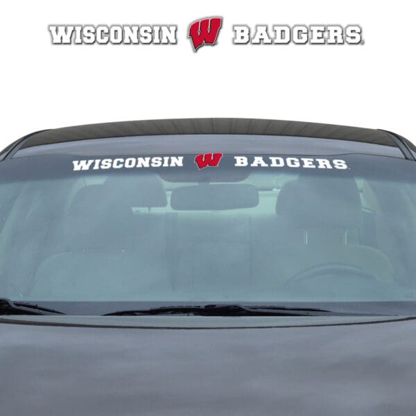 Wisconsin Badgers Sun Stripe Windshield Decal 3.25 in. x 34 in 1