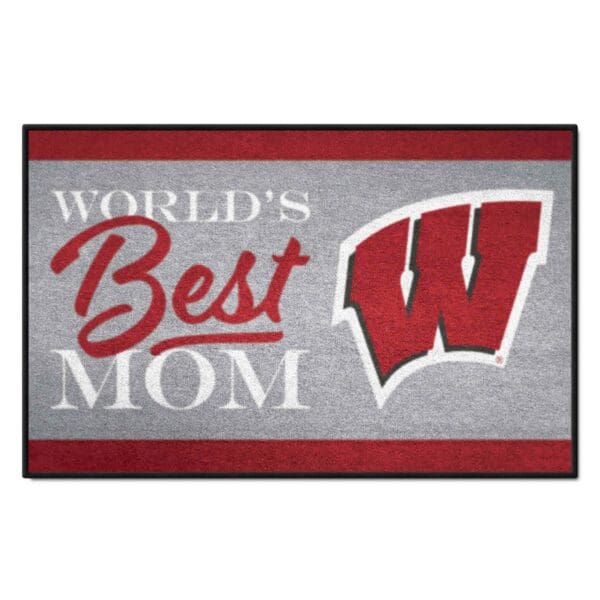 Wisconsin Badgers Worlds Best Mom Starter Mat Accent Rug 19in. x 30in 1 scaled