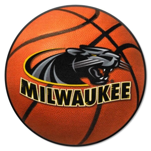 Wisconsin Milwaukee Panthers Basketball Rug 27in. Diameter 1 scaled