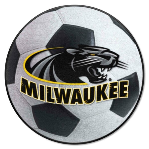 Wisconsin Milwaukee Panthers Soccer Ball Rug 27in. Diameter 1 1 scaled
