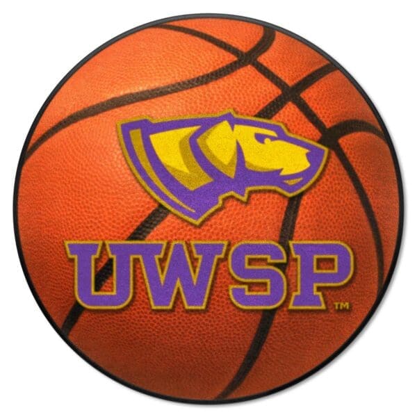 Wisconsin Stevens Point Pointers Basketball Rug 27in. Diameter 1 1 scaled