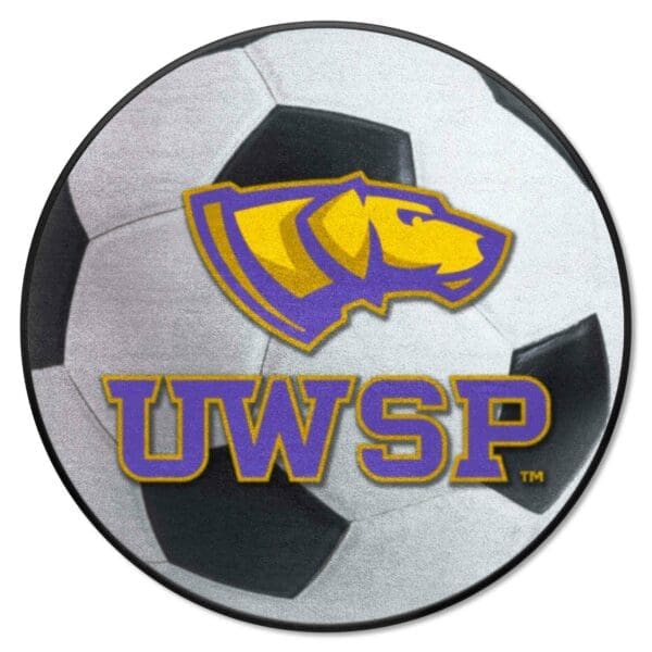 Wisconsin Stevens Point Pointers Soccer Ball Rug 27in. Diameter 1 1 scaled