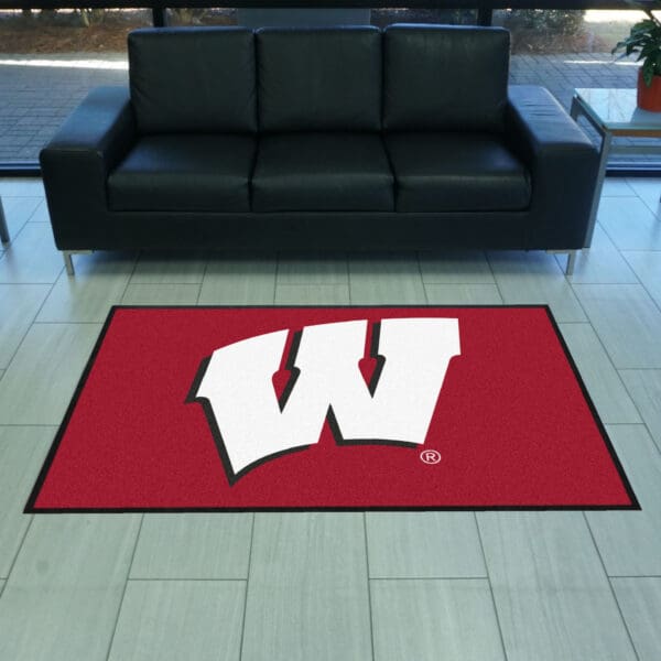 Wisconsin4X6 High-Traffic Mat with Durable Rubber Backing - Landscape Orientation