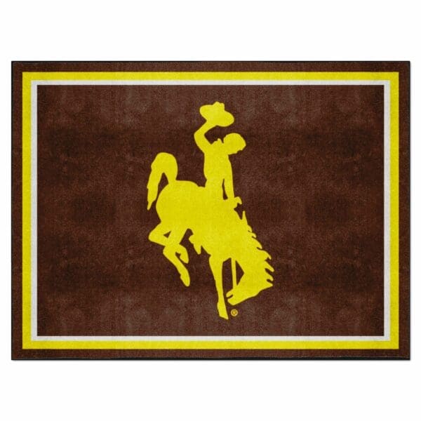 Wyoming Cowboys 8ft. x 10 ft. Plush Area Rug 1 scaled