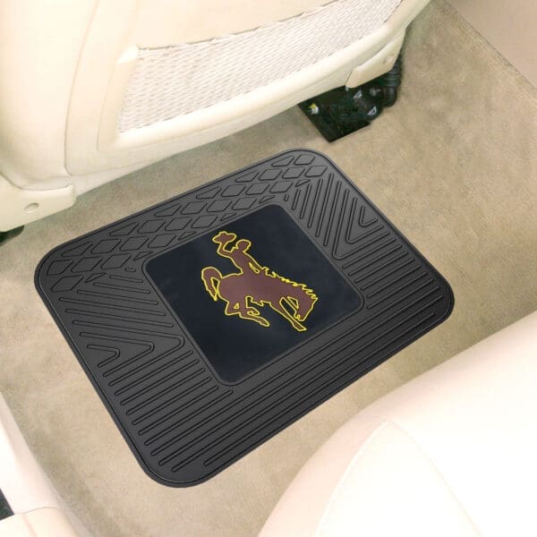 Wyoming Cowboys Back Seat Car Utility Mat - 14in. x 17in.