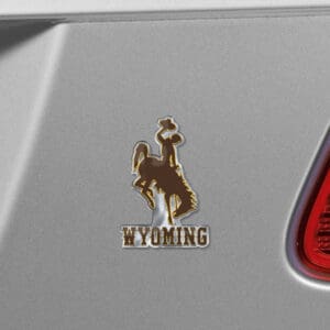 Wyoming Cowboys Heavy Duty Aluminum Embossed Color Emblem - Alternate