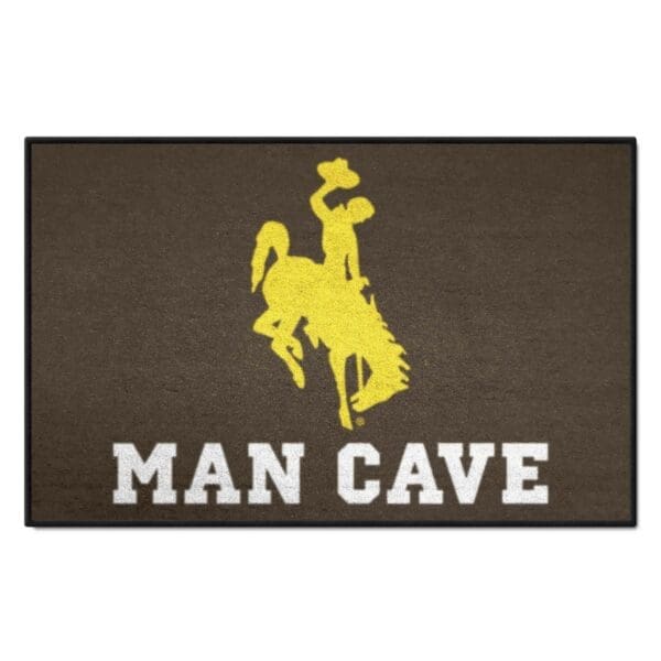 Wyoming Cowboys Man Cave Starter Mat Accent Rug 19in. x 30in 1 scaled