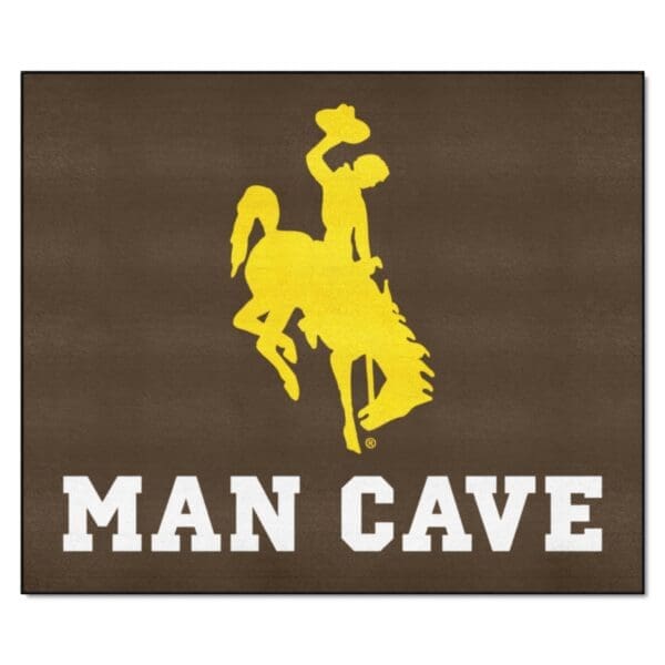 Wyoming Cowboys Man Cave Tailgater Rug 5ft. x 6ft 1 scaled