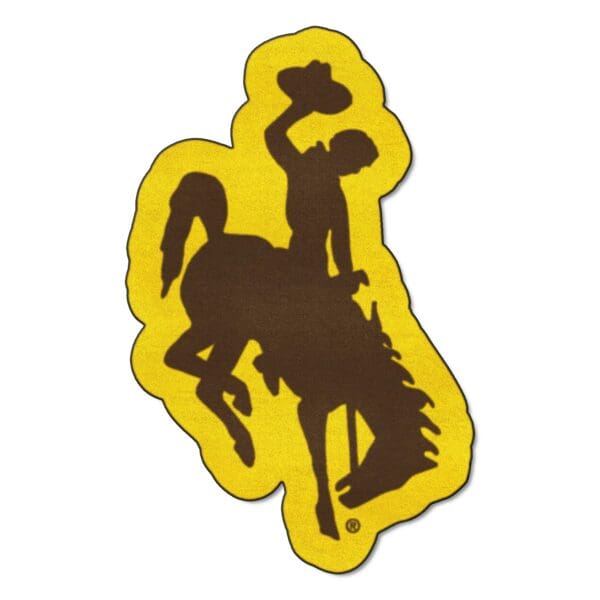 Wyoming Cowboys Mascot Rug Brown Cowboy Logo 1 1 scaled