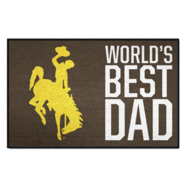 Wyoming Cowboys Starter Mat Accent Rug 19in. x 30in. Worlds Best Dad Starter Mat 1 scaled