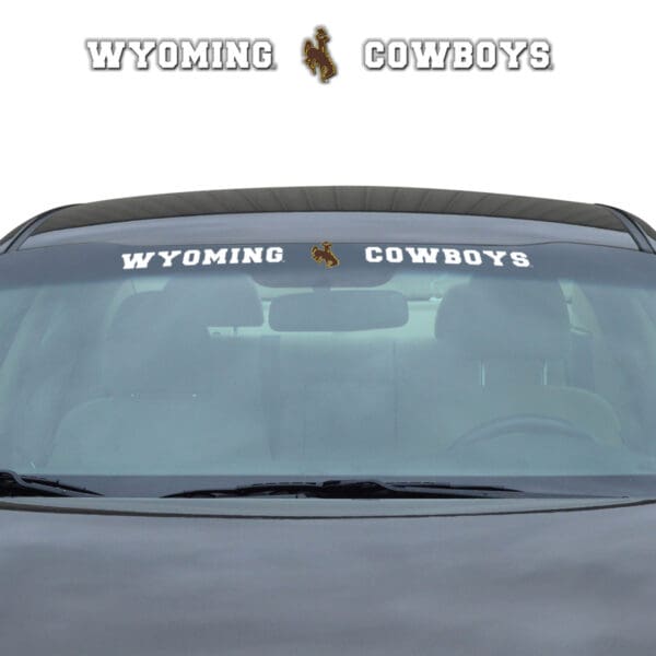 Wyoming Cowboys Sun Stripe Windshield Decal 3.25 in. x 34 in 1 1